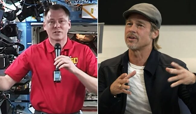 Astronotu canlandıracak olan Brad Pitt uzaydaki astronot Nick Hague ile röportaj yaptı