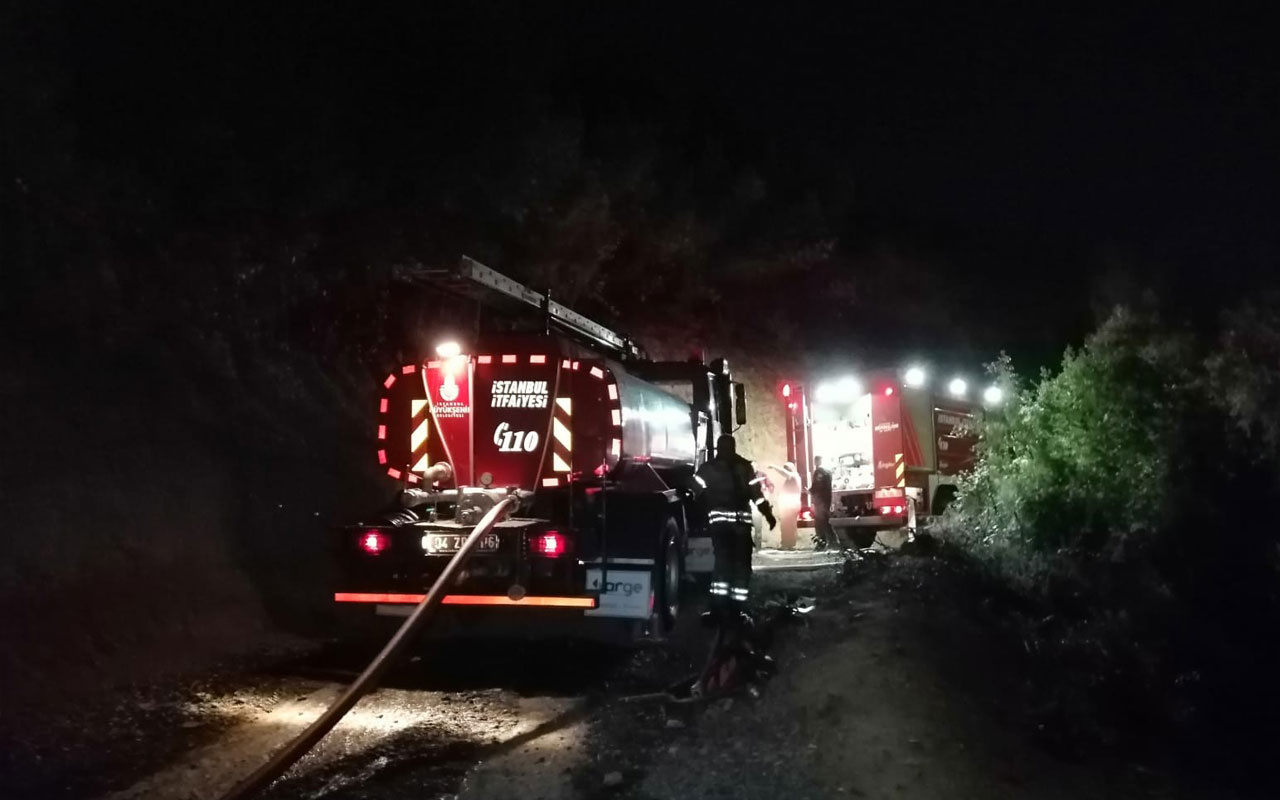 Beykoz da korkutan orman yangını