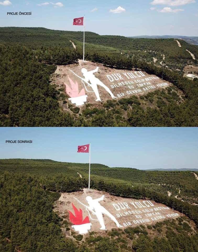 Canakkale Savasi Nin Simgesi Dur Yolcu Aniti Yenilendi