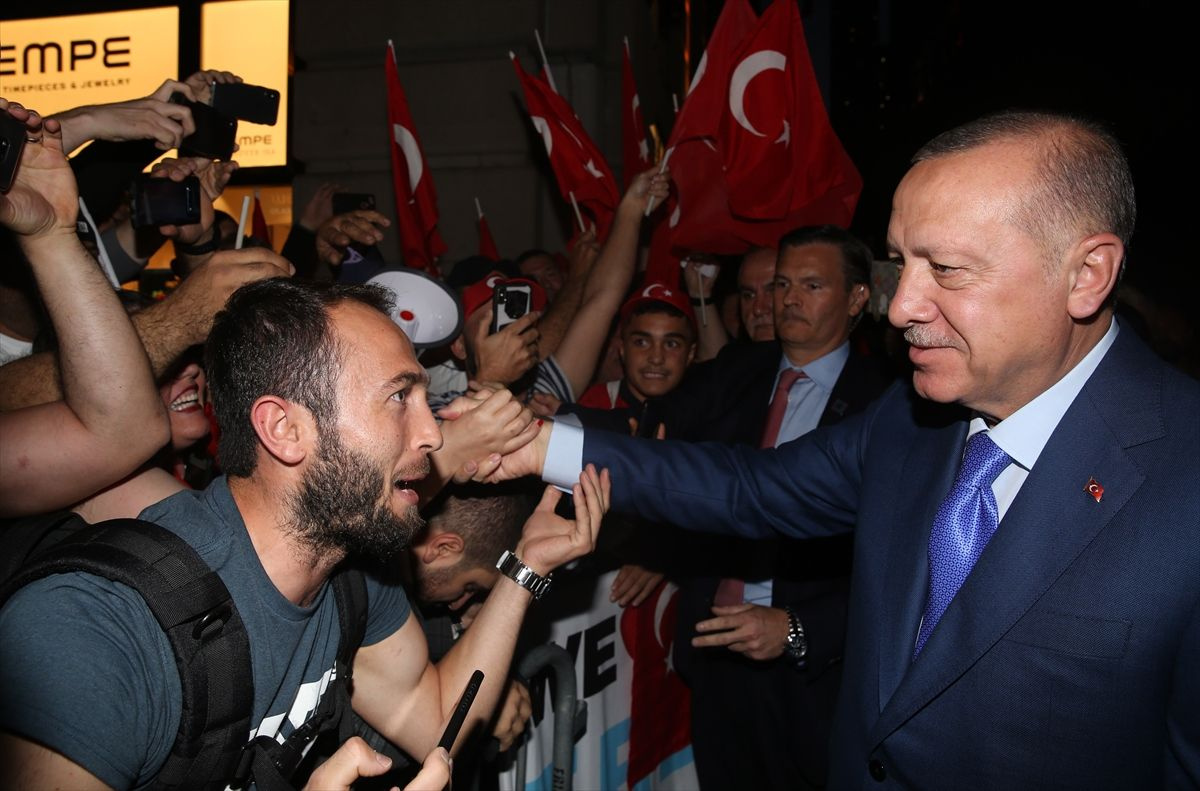 ABD'de Cumhurbaşkanı Erdoğan'a coşkulu karşılama!