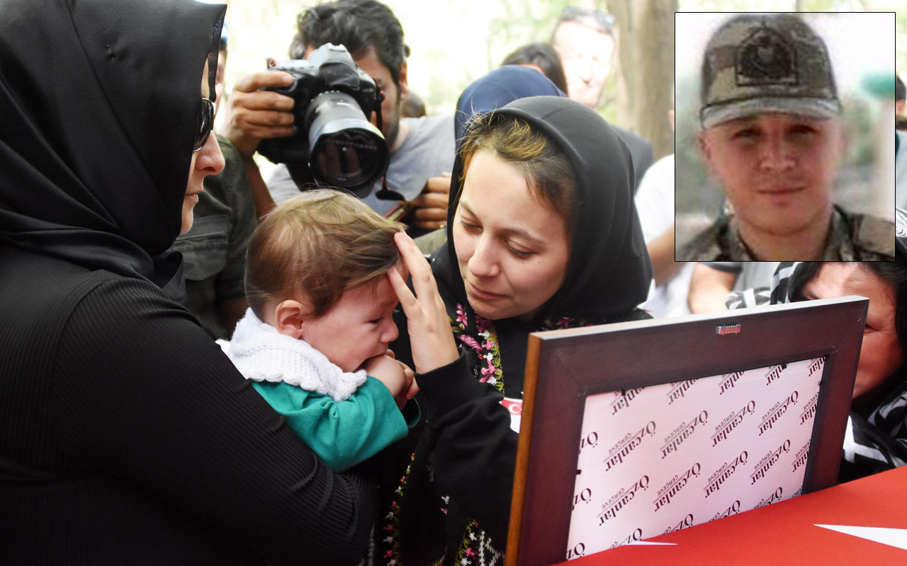 Şehit teğmenin eşinden kızına: Bak kızım bu senin baban veda et babana