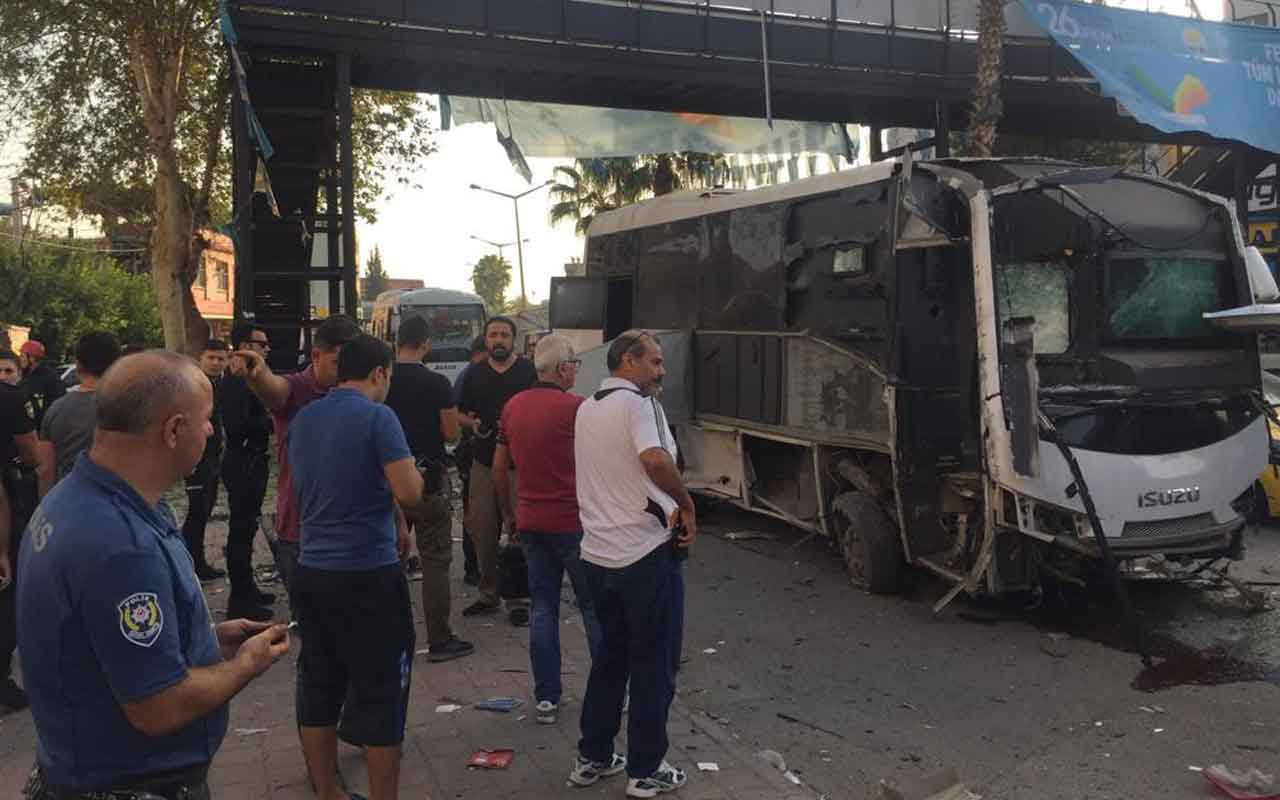 Adana'da çevik kuvvet servisine bombalı saldırı