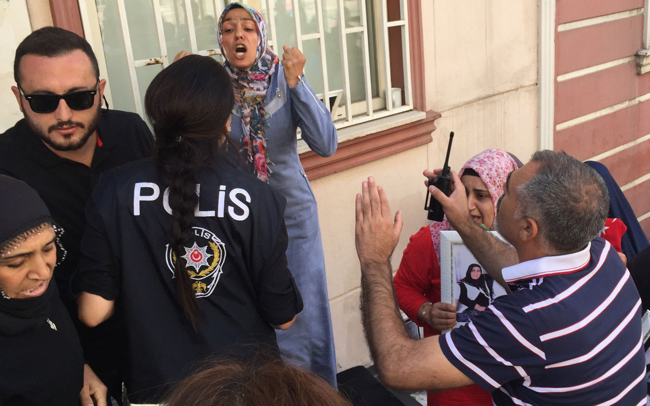 HDP'liler eylem yapan anneleri tehdit etti ortalık karıştı