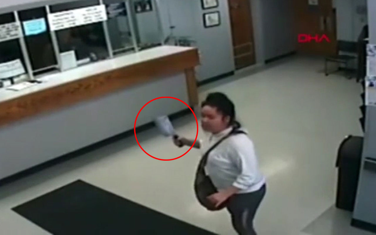 ABD'de polis merkezine satırla giren kişi, kadını rehin almaya çalıştı