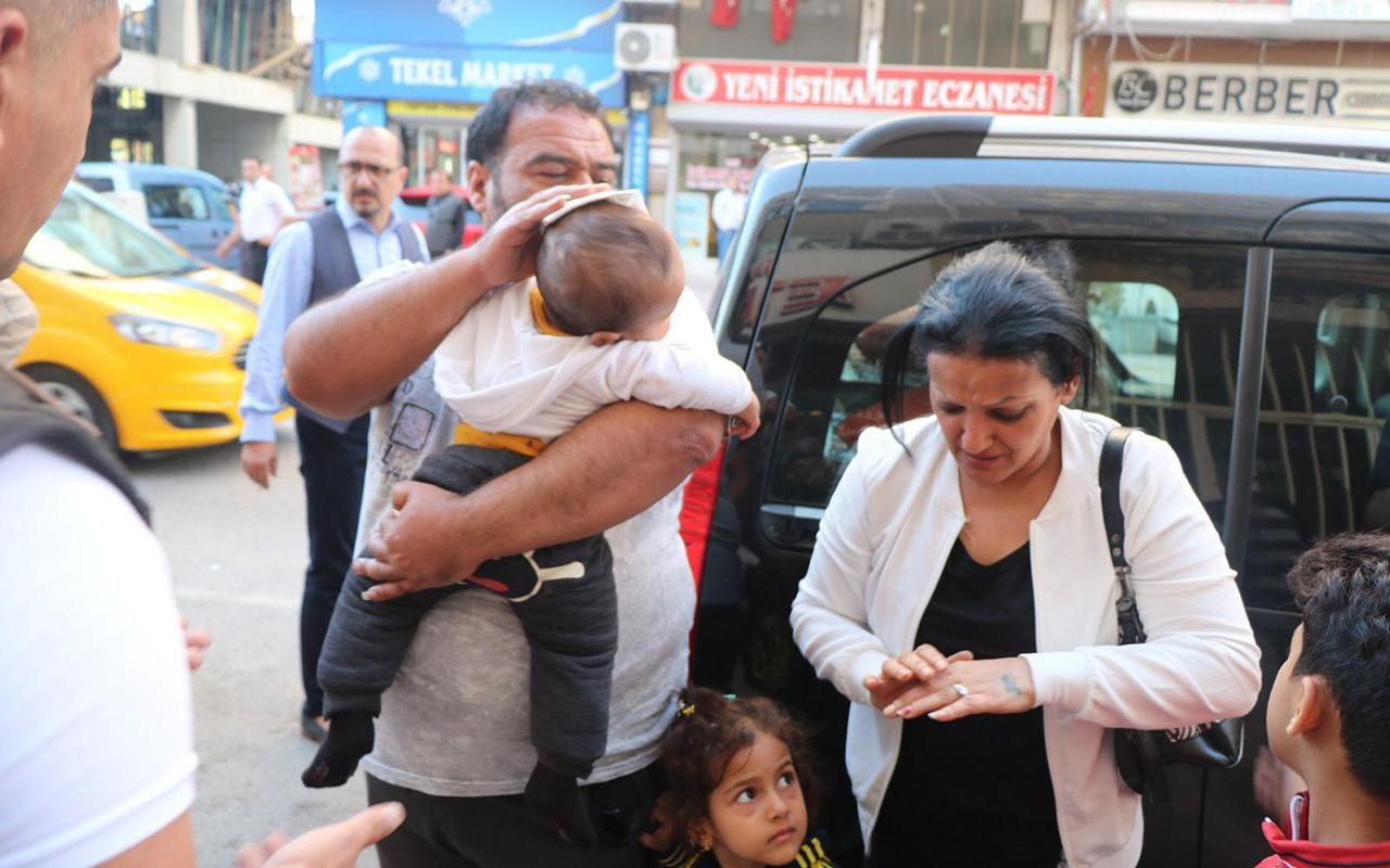 Samsun'da başına pencere düşen bebek yaralandı