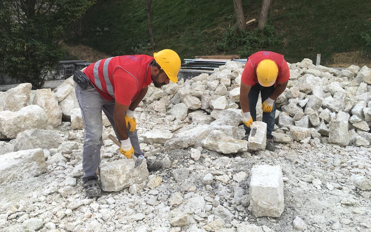 İstanbul'un göbeğinde tarihi buluntu! 6 adet sütun Fatih Dönemine ait sikkeler gözyaşı damlaları