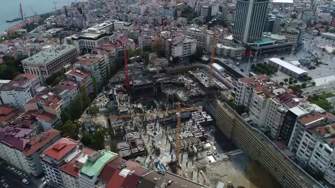 Atatürk Kültür Merkezi'nin inşaatı havadan görüntülendi!