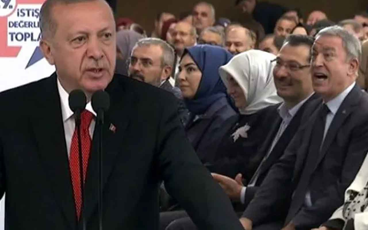 Erdoğan, 'Refah Partisi olarak...' deyince Hulusi Akar devreye girdi