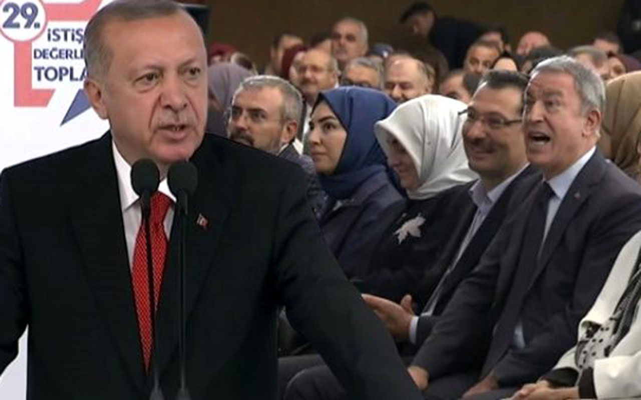 Erdoğan 'Refah Partisi olarak' deyince Hulusi Akar hemen devreye girdi