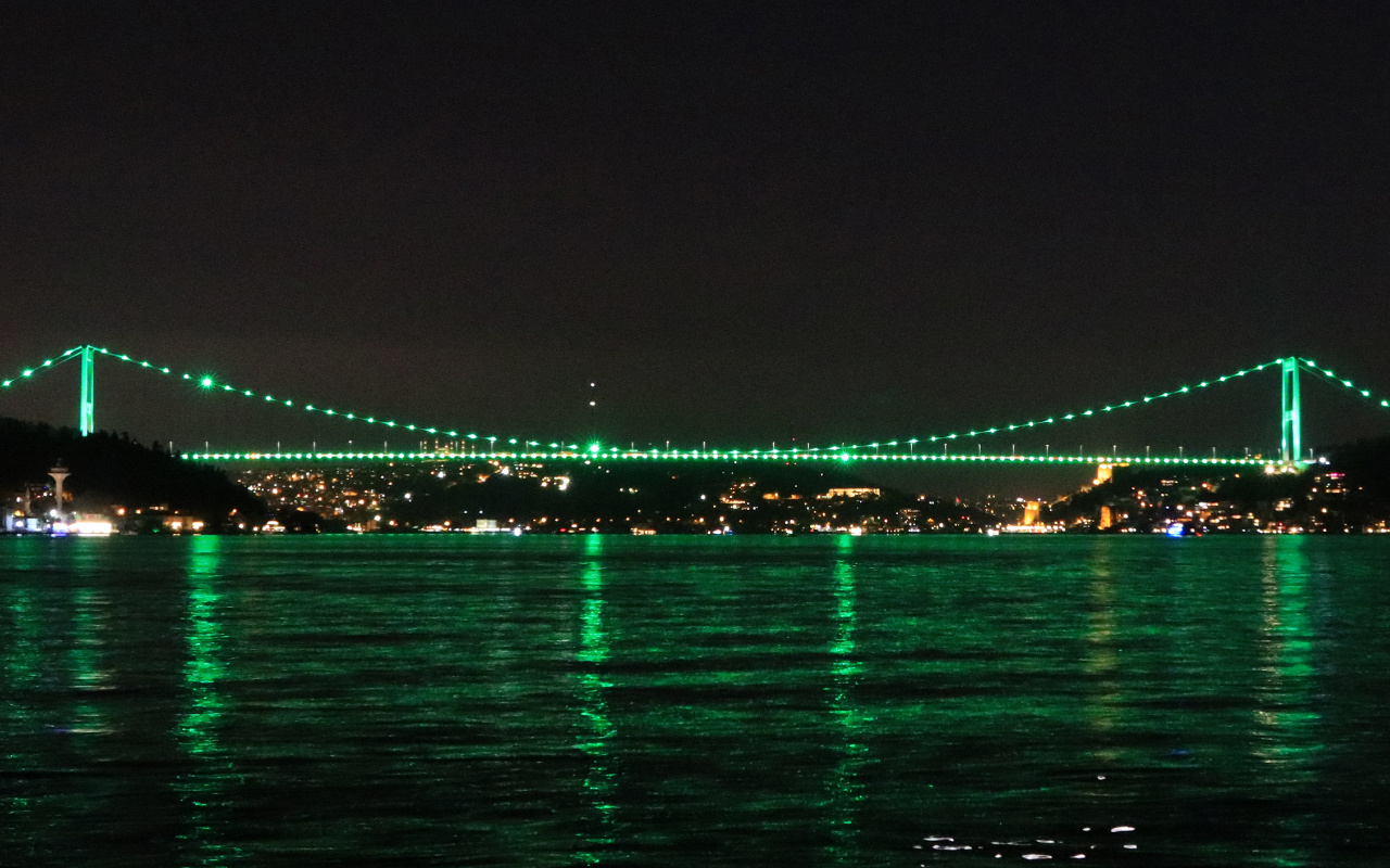 İstanbul "serebral palsi" için yeşile büründü