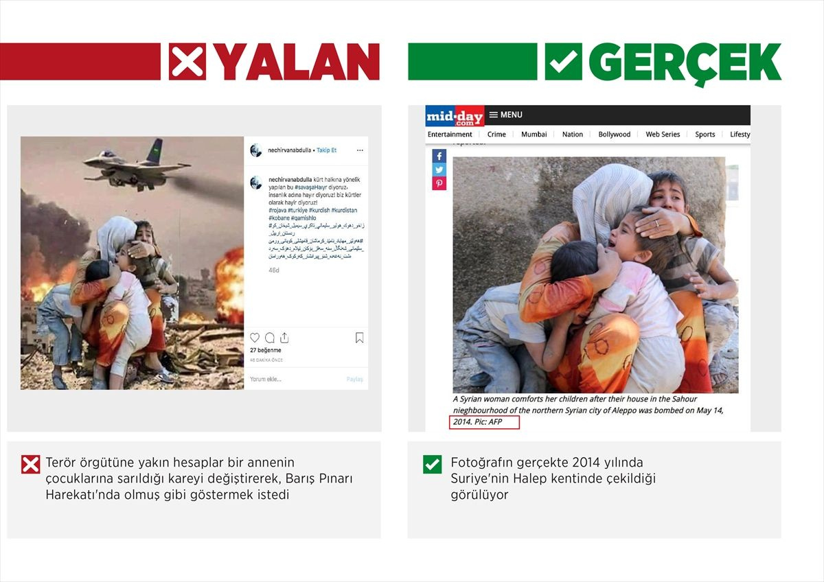 Terör örgütü yandaşlarından sosyal medyada Barış Pınarı Harekatı manipülasyonu