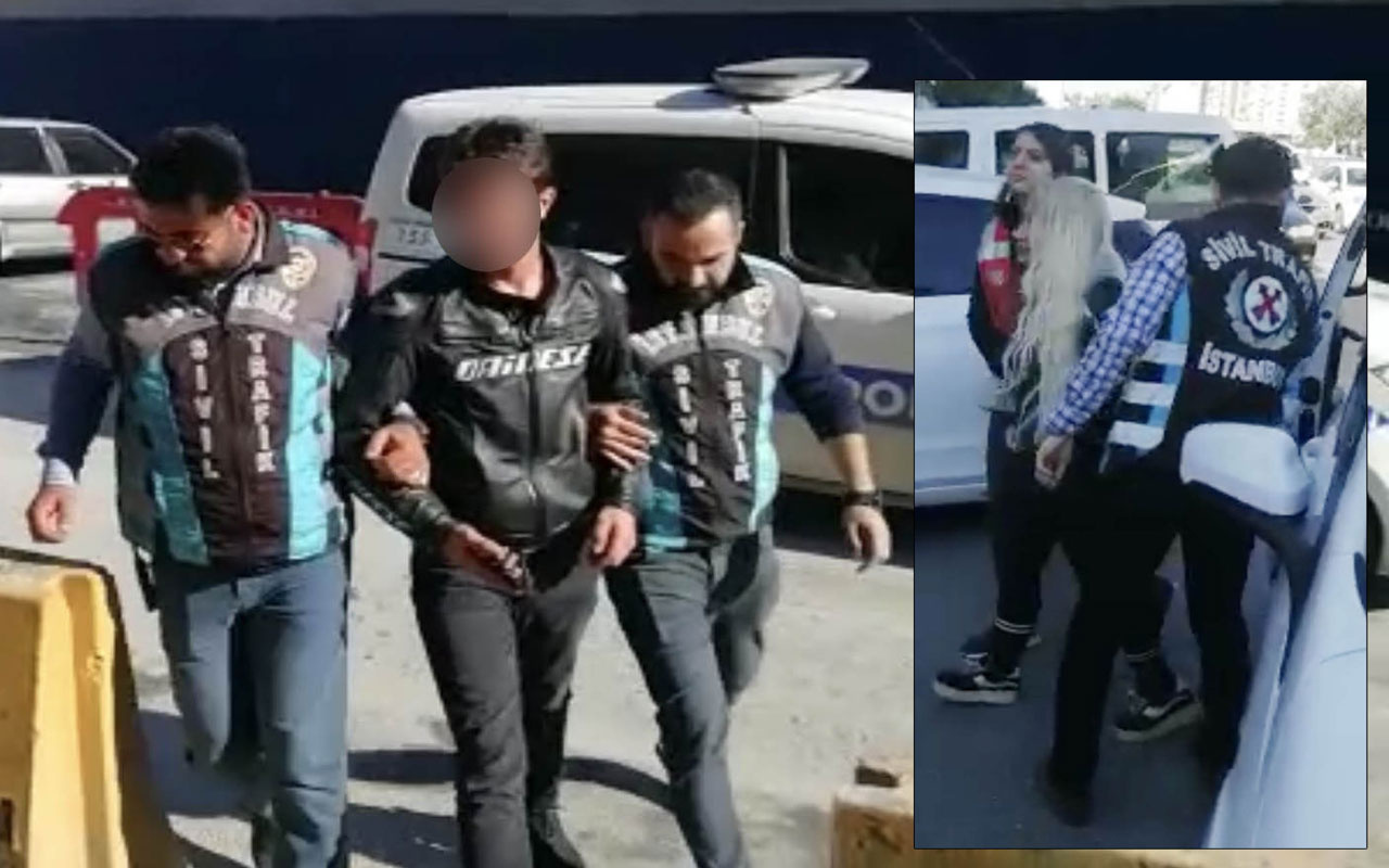 İstanbul'da trafiğini altına üstüne getiren çift yakalandı