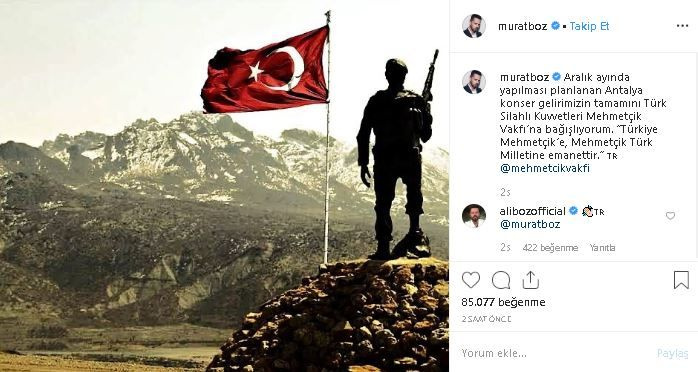 Murat Boz'dan alkışlanacak hareket! Bakın Mehmetçik Vakfı'na ne kadar bağışladı