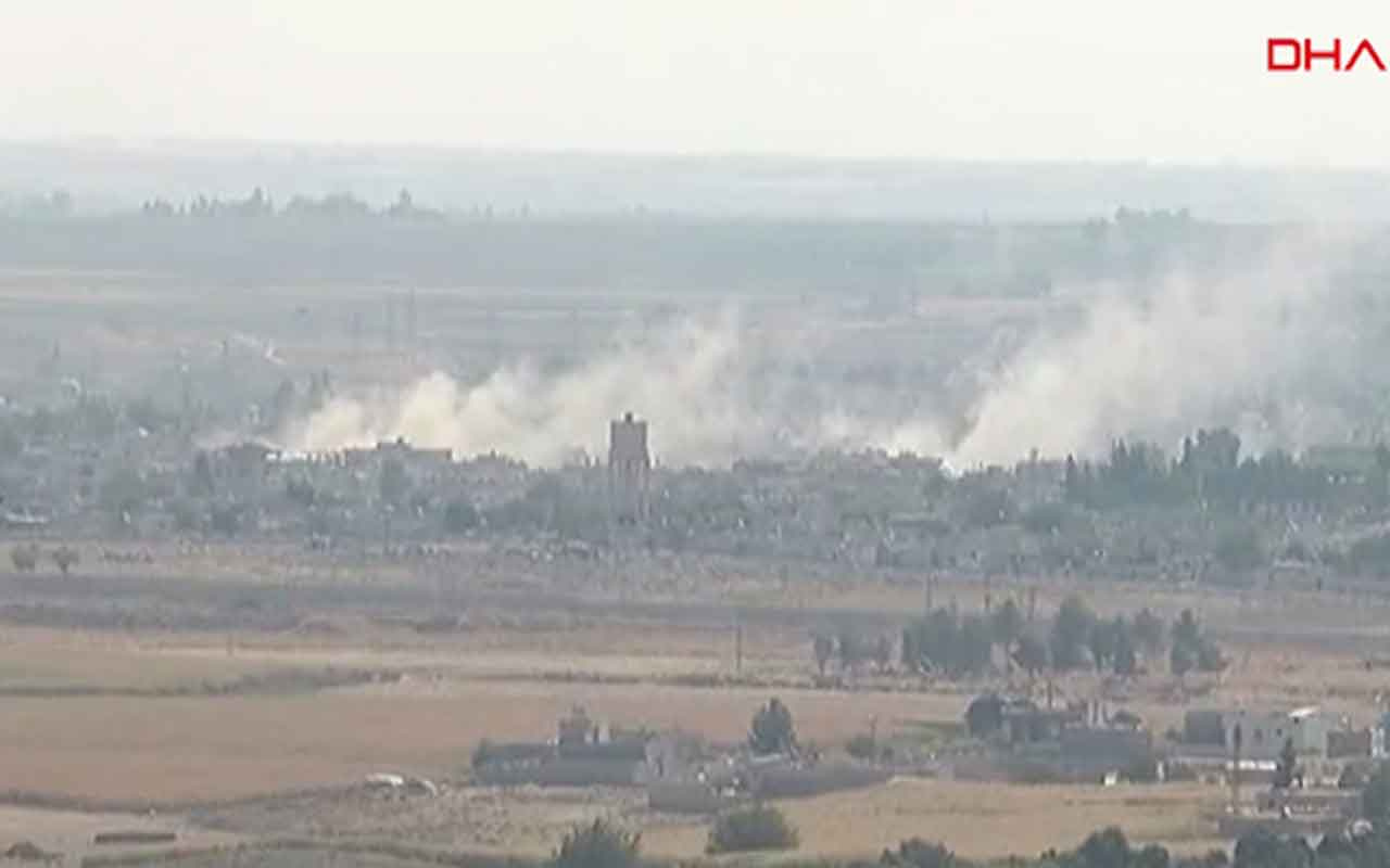 Şanlıurfa Ceylanpınar'ın karşısındaki Resulayn'da terör mevzileri vuruluyor