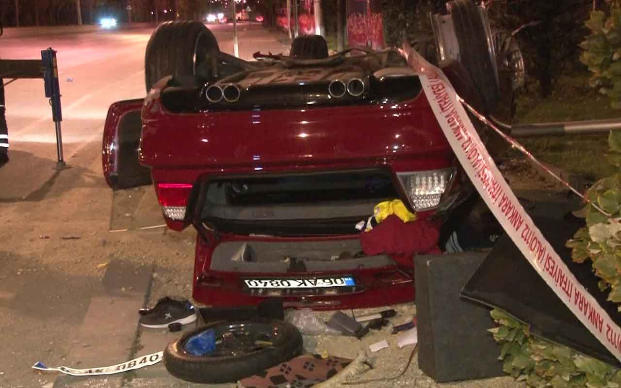 Ankara’da trafik kazası: 1 ölü, 3 yaralı