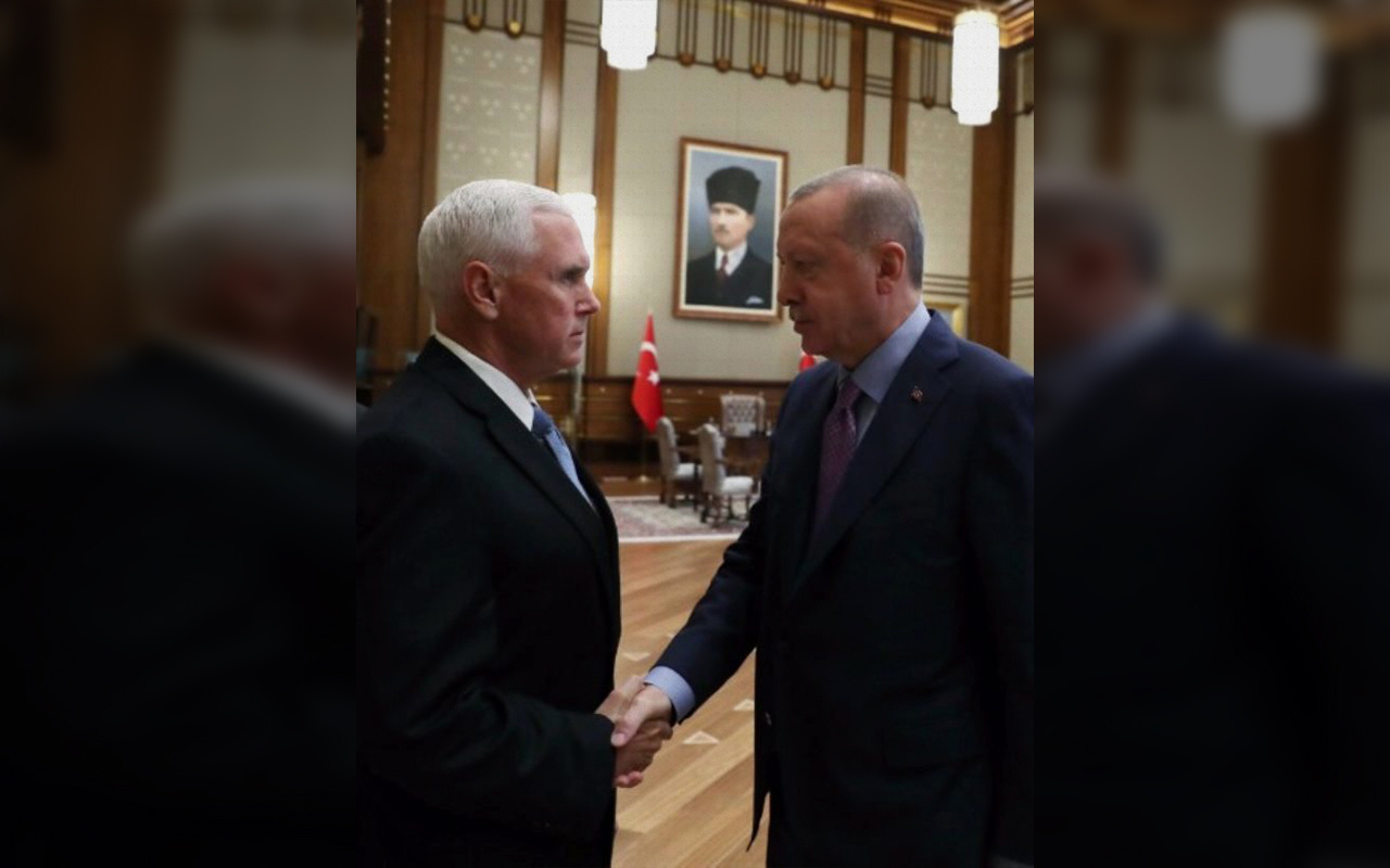 Erdoğan ile Pence görüşmesinde dikkat çeken anlar