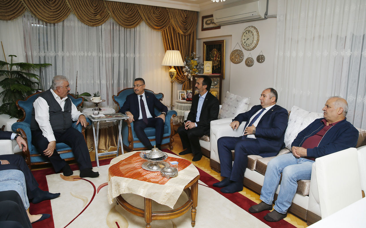 Cumhurbaşkanı Yardımcısı Fuat Oktay'dan Semih Yalçın'a taziye ziyareti