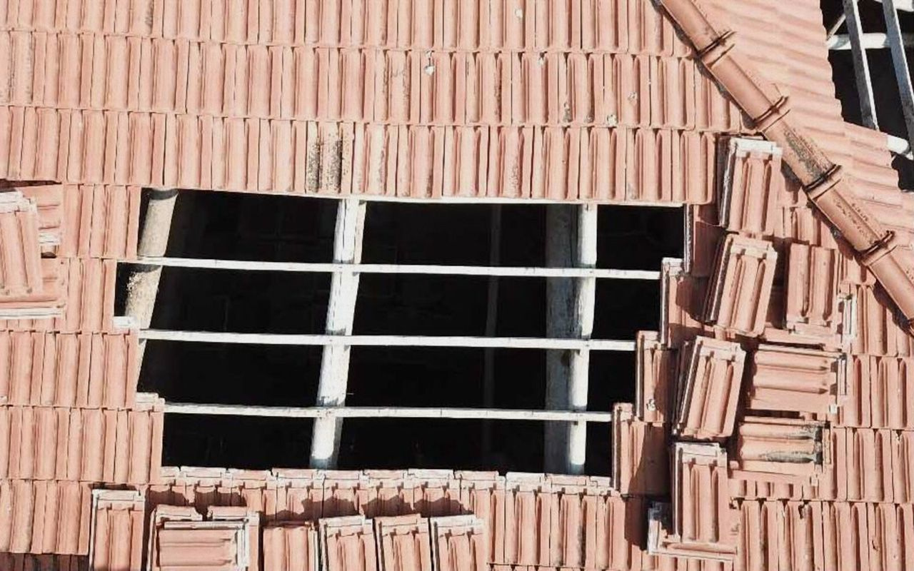 Manisa'da bir kişi çatıda havalandırma boşluğu açıp kenevir yetiştirmiş