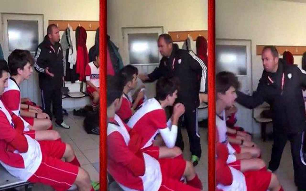 Antrenörden skandal hareket futbolculara sıra dayağı attı sosyal medyada gündem oldu