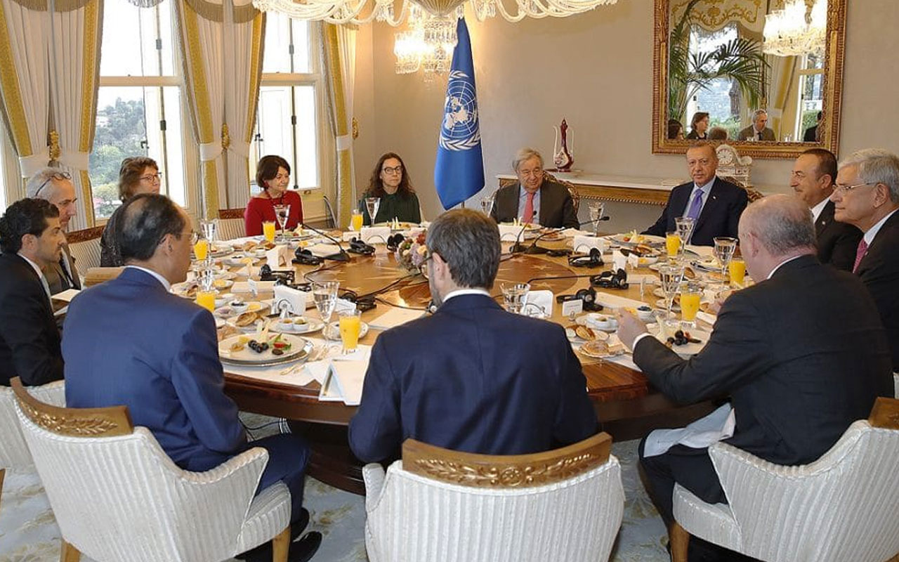 Cumhurbaşkanı Erdoğan BM Genel Sekreteri Guterres'i kabul etti