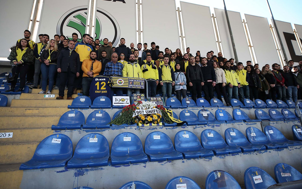 Fenerbahçeli taraftar grubu Koray Şener'i unutmadı