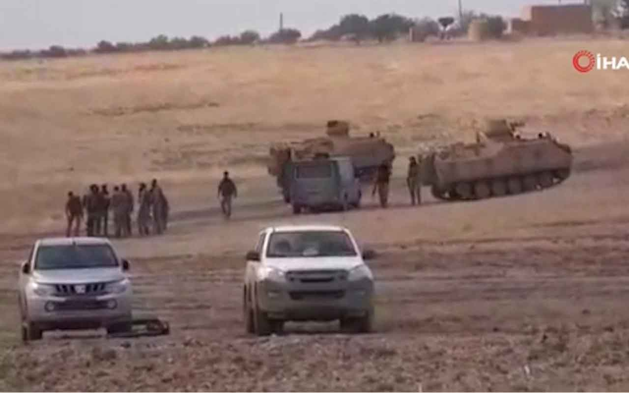 Tel Tamr’da SMO askerlerinin YPG'li teröristlerle çatışma anı görüntülendi