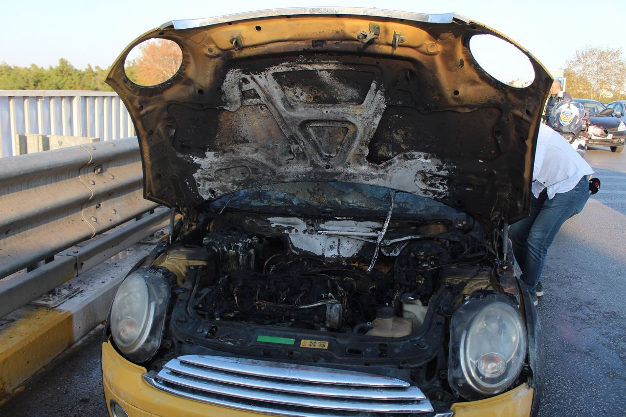 6 bin liraya yaptırılan otomobil 5'inci kilometrede yandı