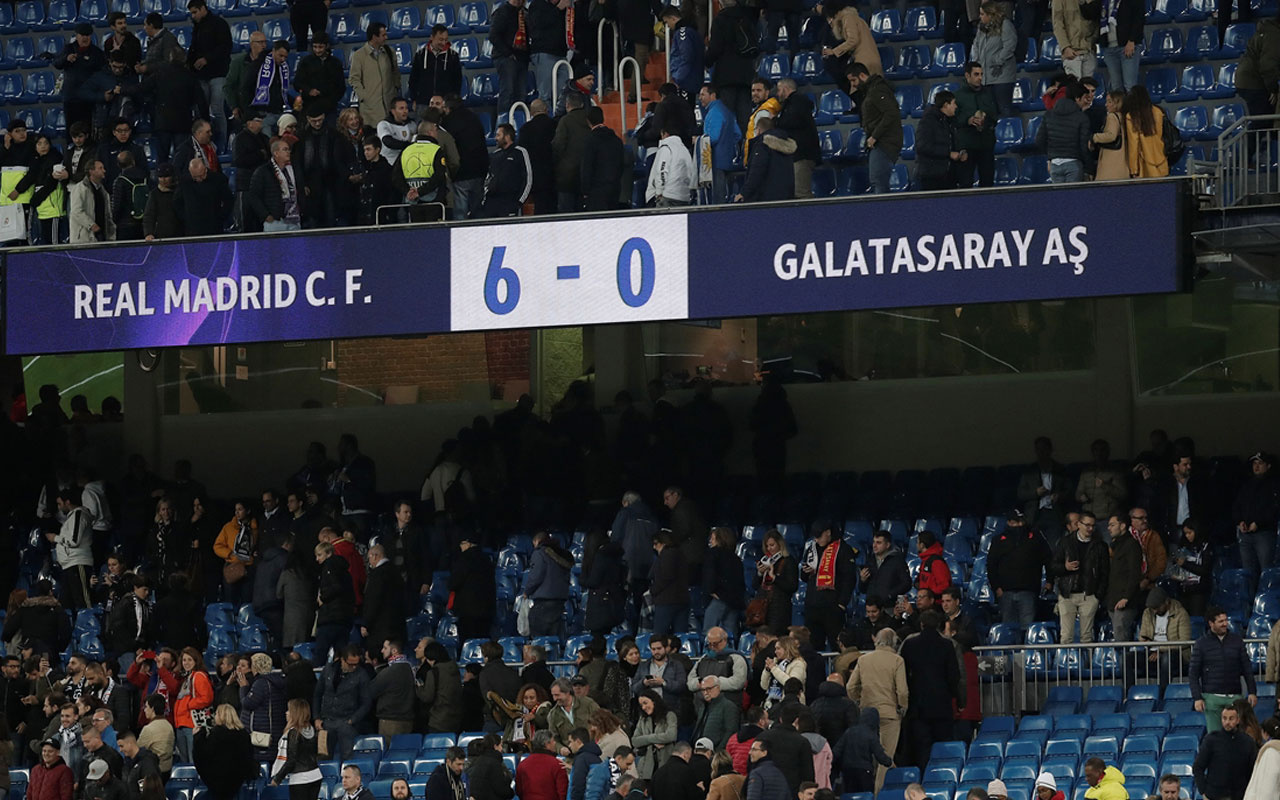 Galatasaray Fenerbahçe'den sonra Real Madrid'den de 6 gol yedi