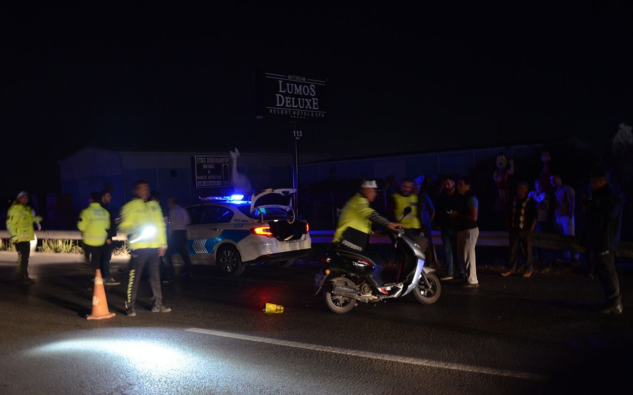 Antalya'da aracın çarptığı motosiklet sürücüsü öldü