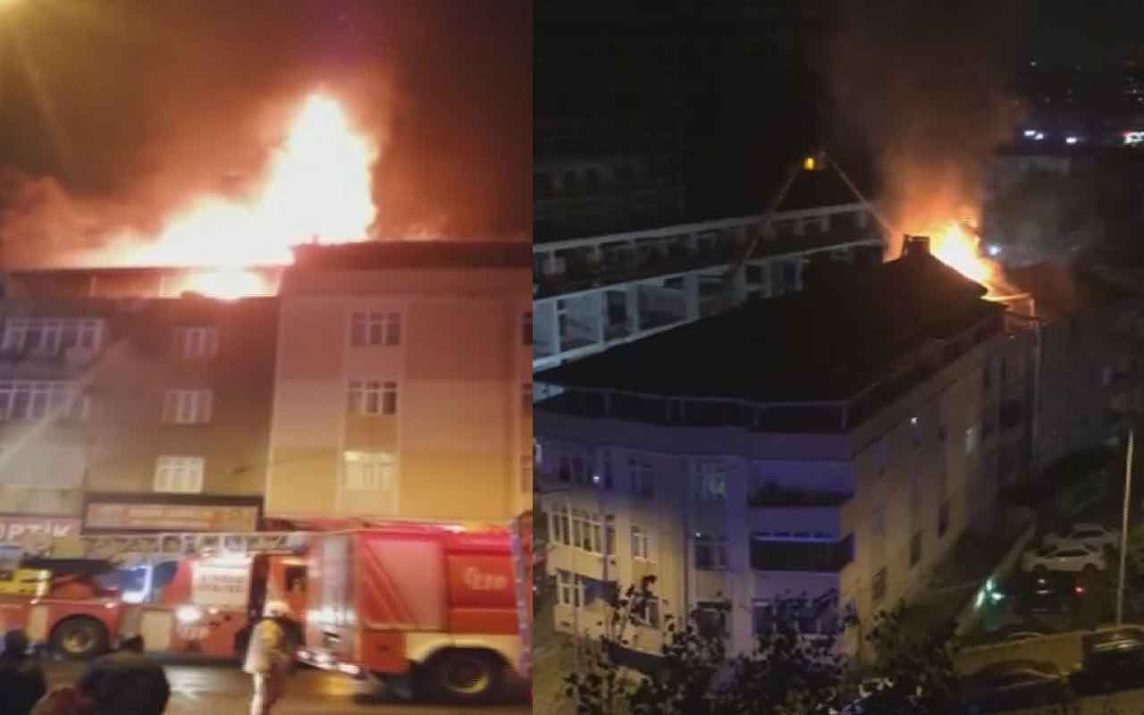 Gaziosmanpaşa’da 4 katlı bir apartmanın üst dairesinde yangın meydana geldi