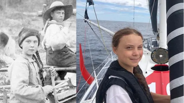 Greta Thunberg zaman yolcusu iddiası 121 yıllık fotoğraf ortalığı karıştırdı