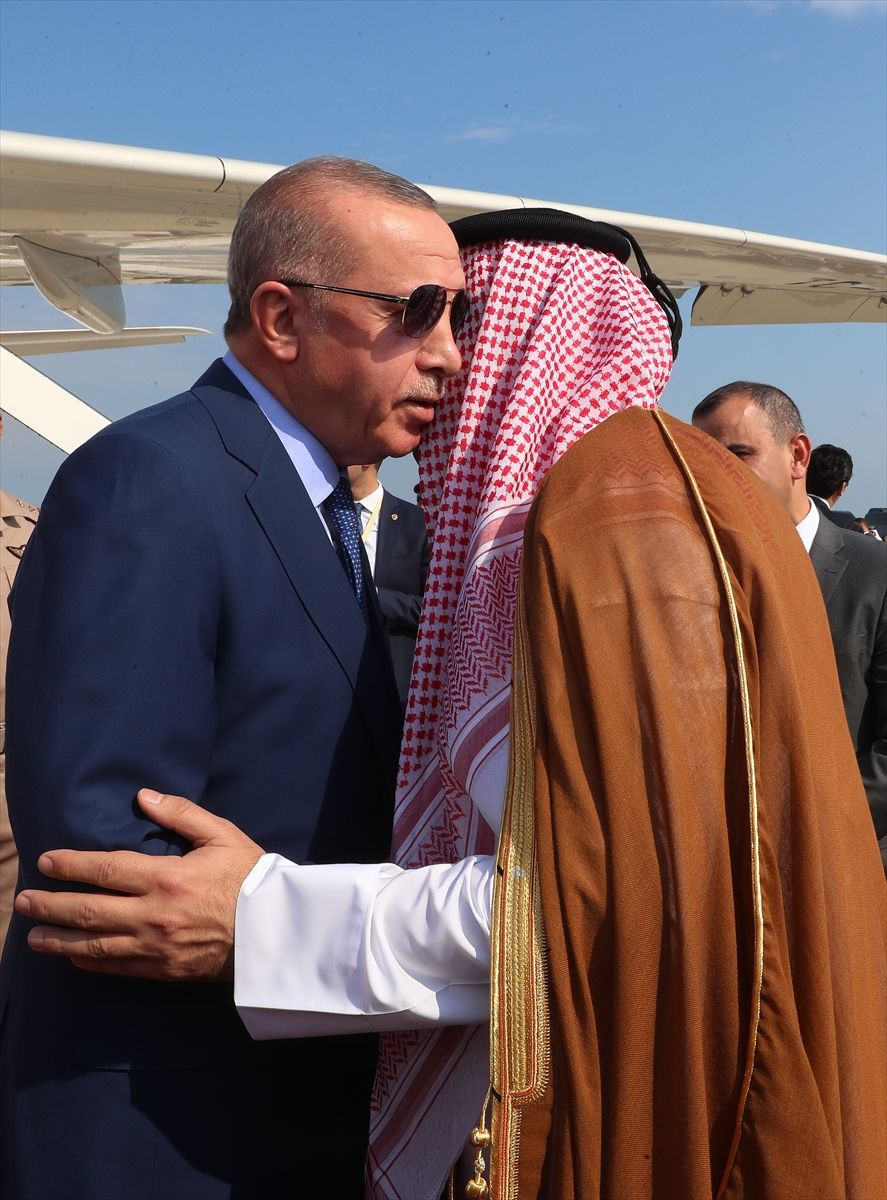 Cumhurbaşkanı Erdoğan Katar'da böyle karşılandı