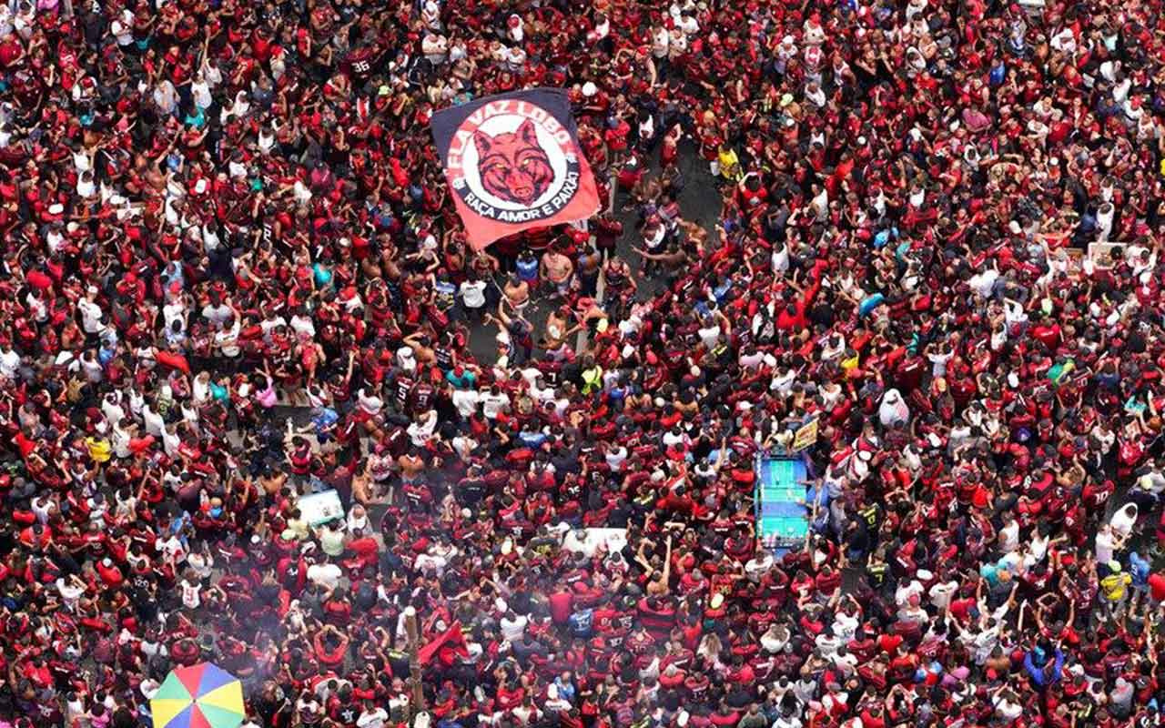 Flamengo'nun Libertadores kutlaması