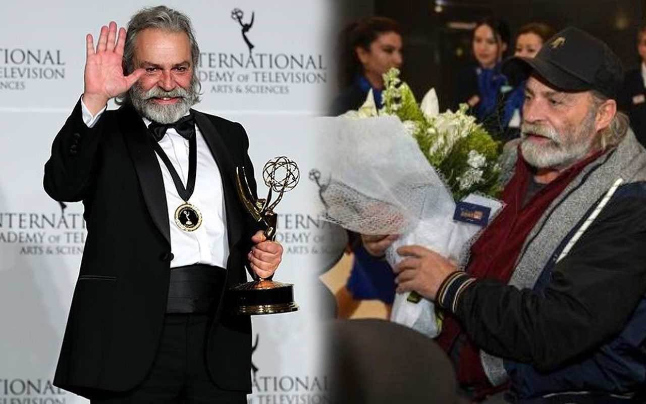 Haluk Bilginer Emmy Ödülleri'nde 'En İyi Erkek Oyuncu' ödülünü aldı geri döndü