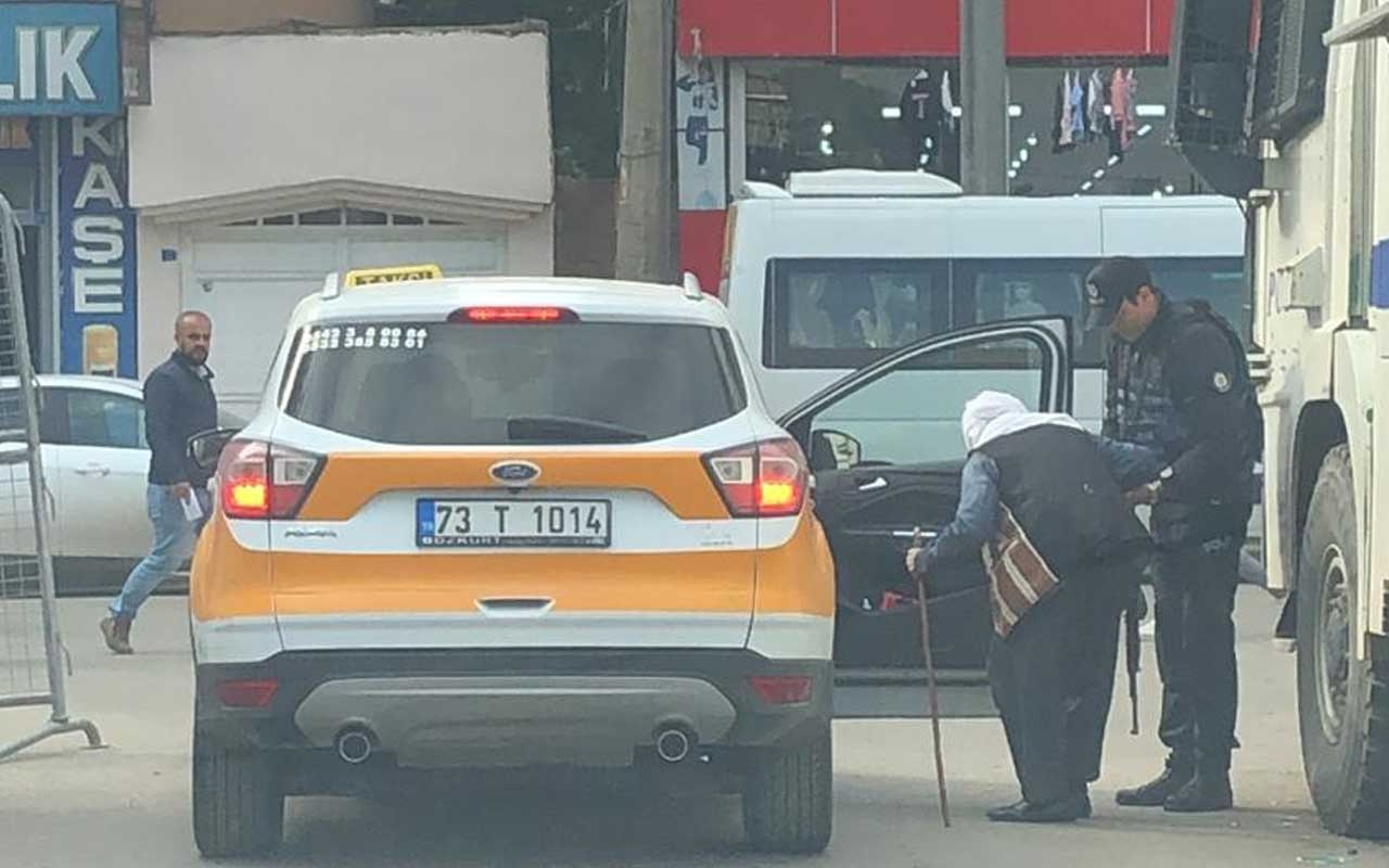 Şırnak'ta polisin yaşlı kadına yardım ettiği anlar böyle görüntülendi