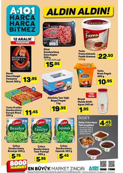 12 Aralık A101 aktüel katalog broşürü fiyatları 2019