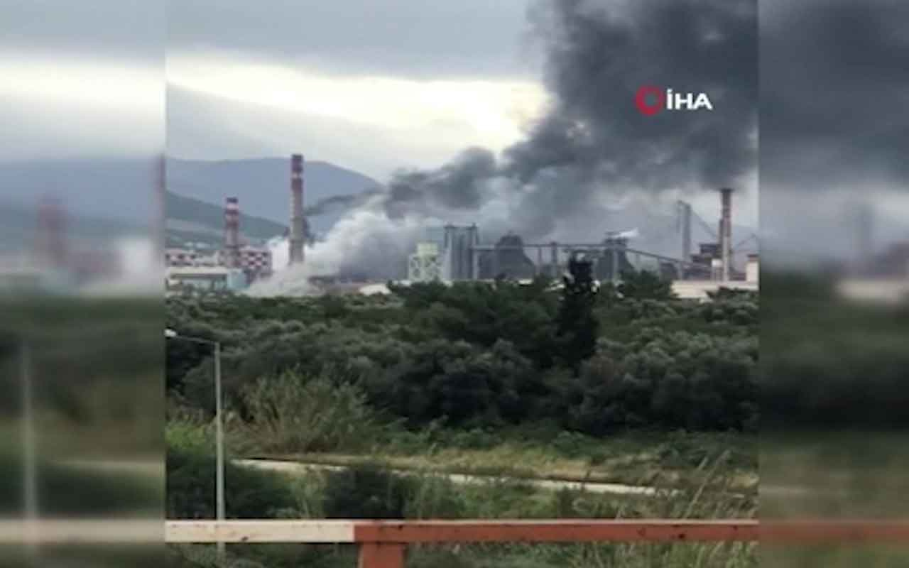 Demir çelik fabrikasında patlama: Olay yerinden dumanlar yükseliyor