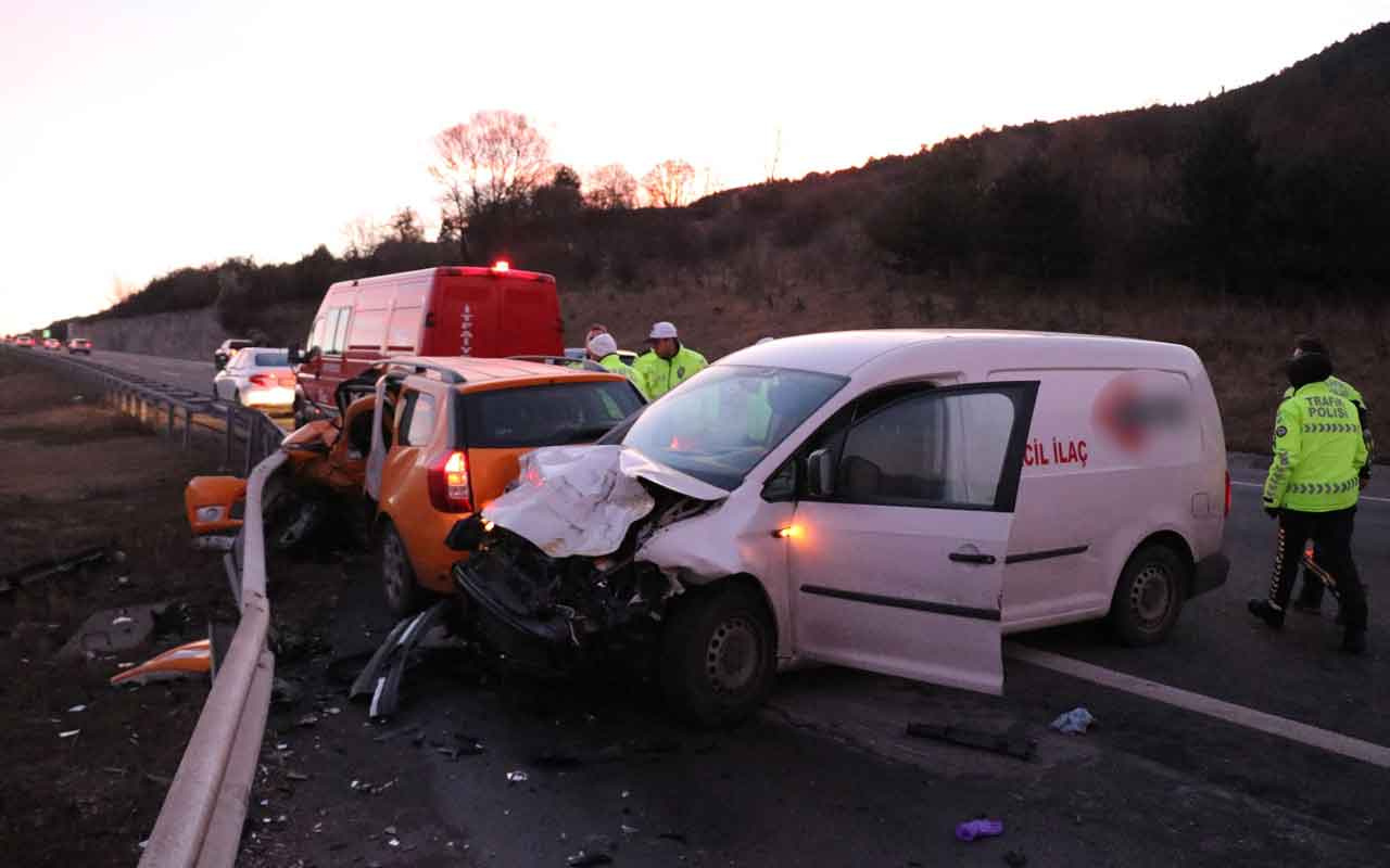 Bolu'da TEM otoyolunda kaza: 1 ölü, 2 yaralı