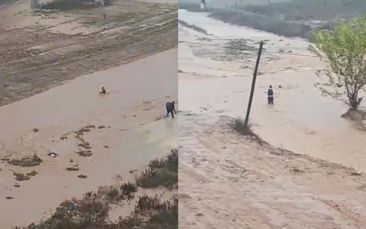 Adana'da sel sularına kapılan çocuğu vatandaşlar kurtardı