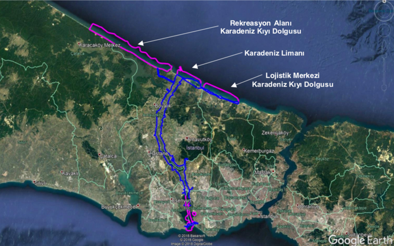 Kanal İstanbul nereden geçiyor güzergah haritası nasıl ...