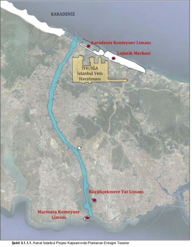 Kanal İstanbul güzergahında ne var? ÇED raporundaki haritalı projeye bakın