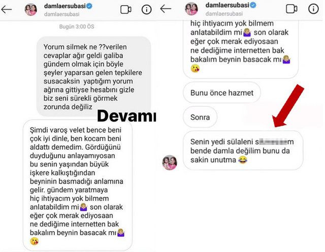 Damla Ersubaşı takipçisine küfür etti! 'Hamileydim acımadınız'