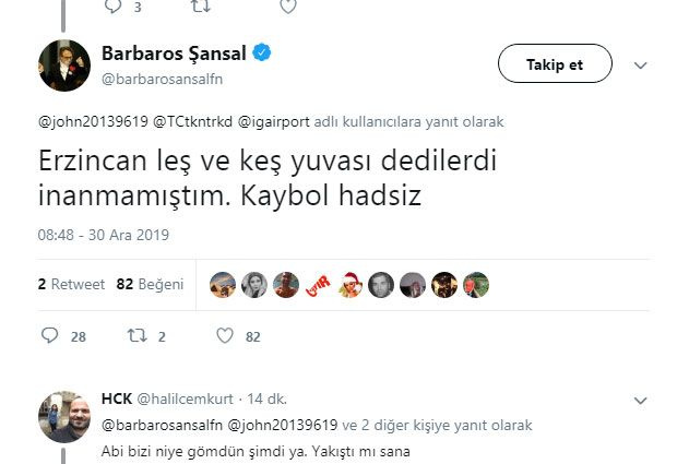 Barbaros Şansal'ın sözleri Erzincanlıları çok kızdırdı
