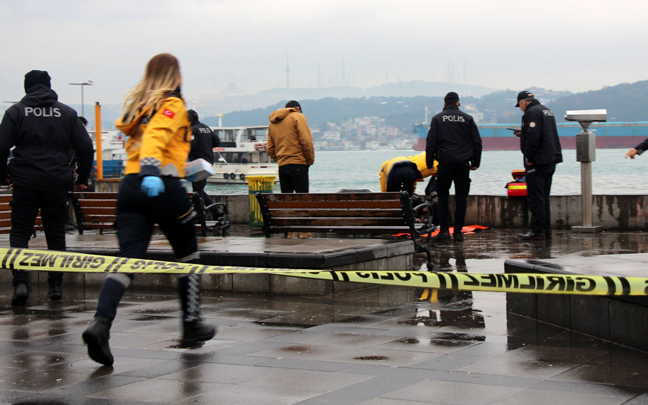 Beşiktaş sahilinde herkesin gözü önünde intihar etti