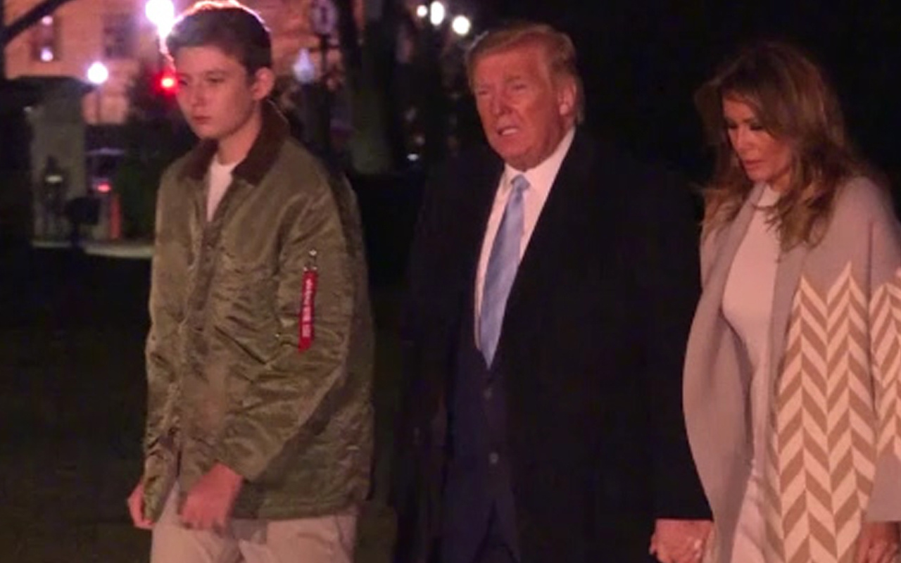 Trump ve eşi Melania Trump Palm Beach Florida'dan Beyaz saraya geldi