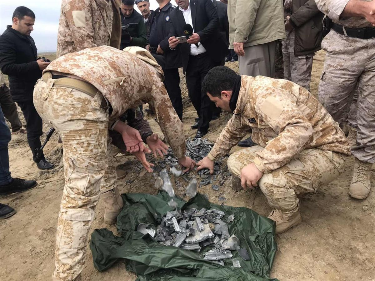 İran Irak'taki ABD üslerini füzelerle vurdu parçaları bakın nereye düştü
