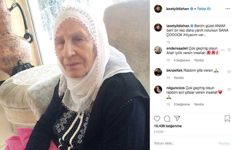 İzzet Yıldızhan'ın acı günü annesi tedavi gördüğü hastaneden hayatını kaybetti