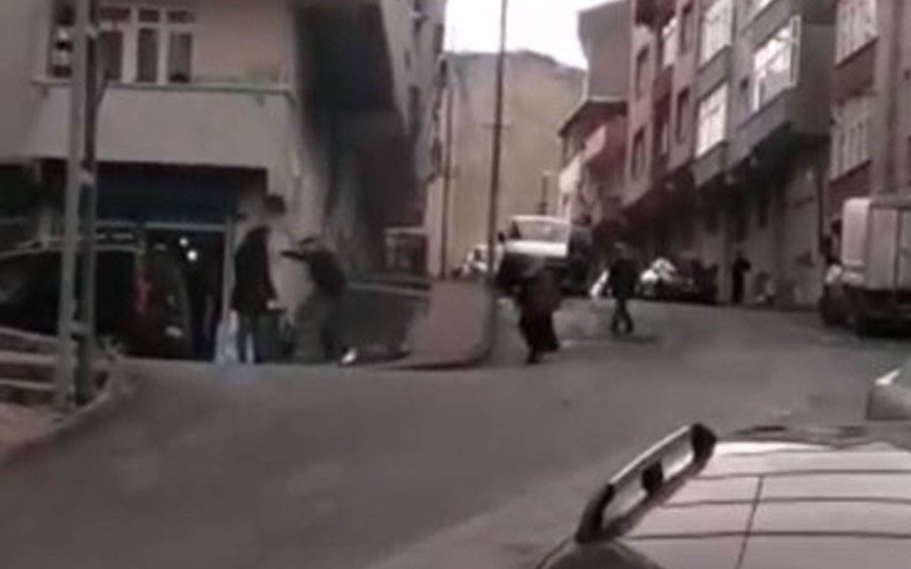 Gaziosmanpaşa’da sokak ortasında kadına şiddet kamerada