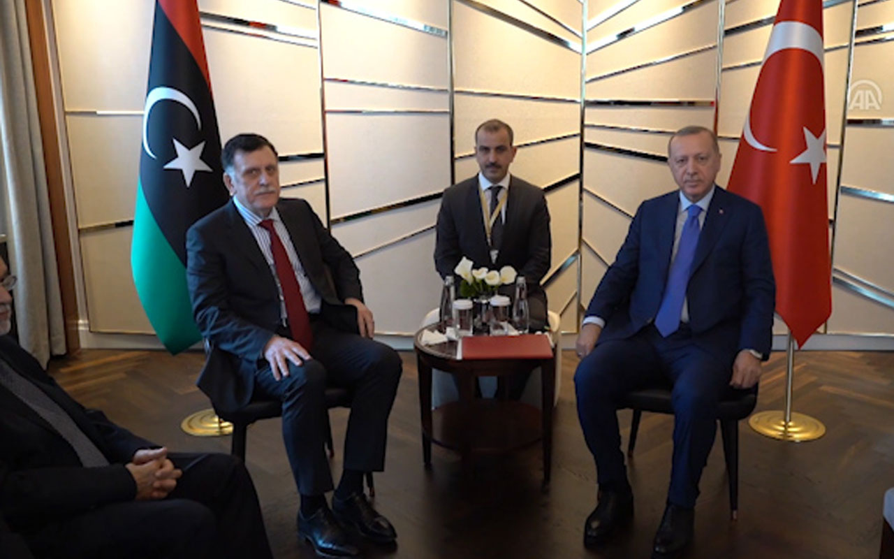 Cumhurbaşkanı Erdoğan, Libya Ulusal Mutabakat Hükümeti Başbakanı Serrac ile görüştü