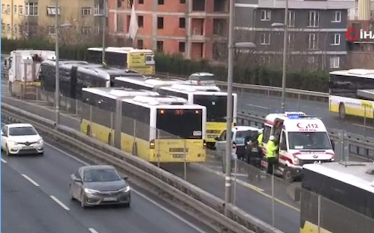 İstanbul Okmeydanı'nda metrobüs kazası! Sürücü yaralandı